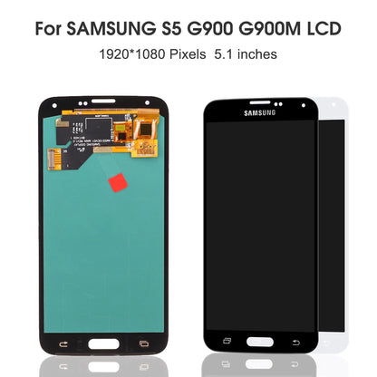 Original 5.1 "graver LCD pour Samsung Galaxy S5 G900 G900F G900M G900H LCD écran tactile numériseur assemblée pour Galaxy S5 LCD écran