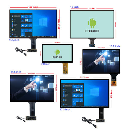 Multi-Touch Custom PCAP Touchscreen Panel 14 15 15.6 17 18.5 19 21.5 27 32 Inch Capacitive Touch Screen