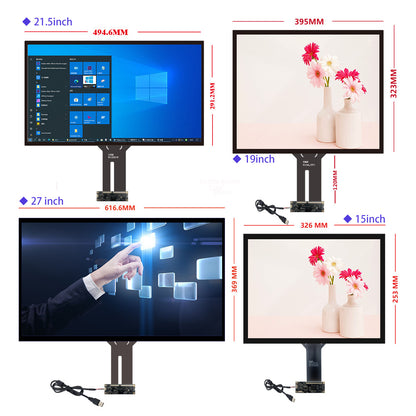 Multi-Touch Custom PCAP Touchscreen Panel 14 15 15.6 17 18.5 19 21.5 27 32 Inch Capacitive Touch Screen