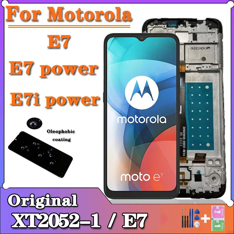6,5" asamblea del digitizador del tacto de la pantalla LCD para Motorola E7, E7 Power, E7i Power LCD