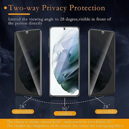 Verre trempé de confidentialité de déverrouillage d'empreintes digitales pour Samsung Galaxy S23 S22 S21 S20 S10 Note 20 10 9 8 S8 S9 Plus protecteur d'écran